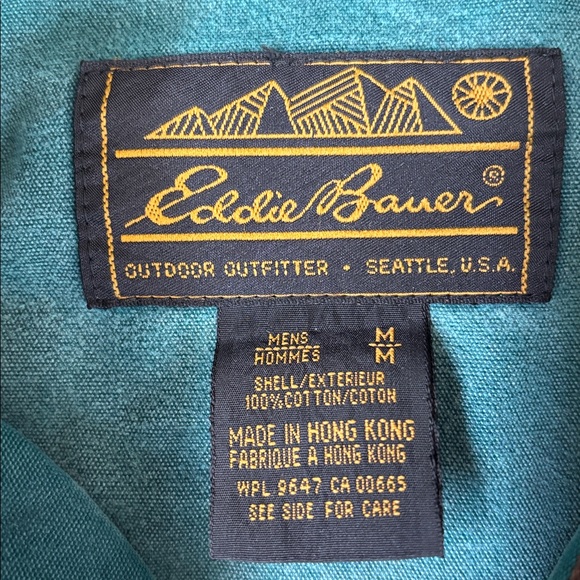 Vintage Eddie Bauer Barn Chore Jacket Double Pocket Green Corduroy Mens Medium - Picture 2 of 12